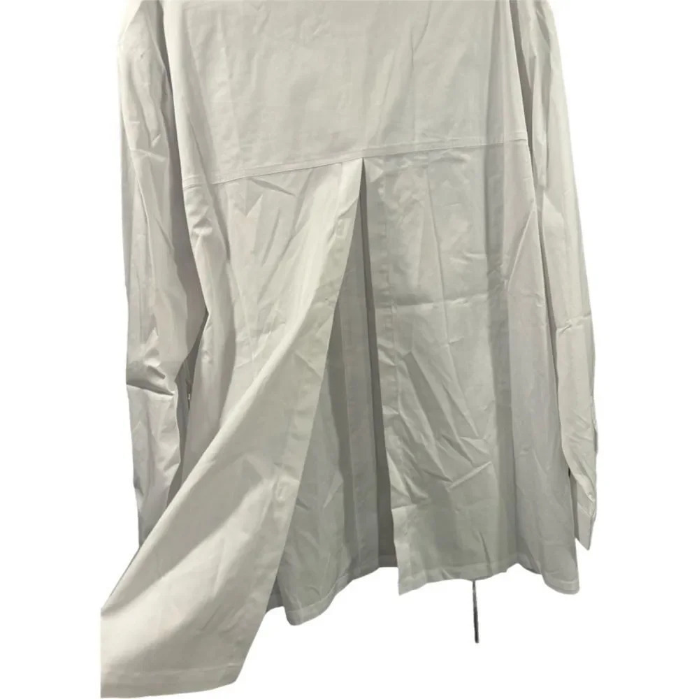 Good American size 6 (3xl) white cotton blend slit back poplin shirt - Picture 8 of 13